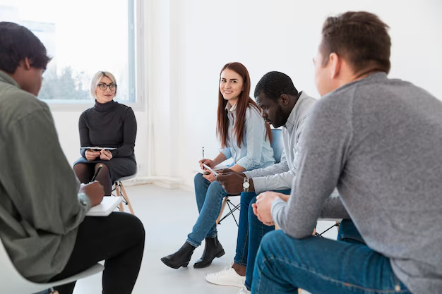 En séance de groupe :